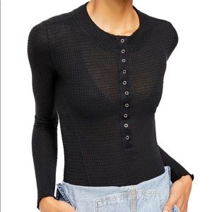 Free People one of the girls Henley thermal